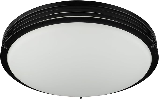 Good Earth Lighting Majestic 17-in Ceiling Fixture, 1950 Lumens, Dimmable, Matte Black