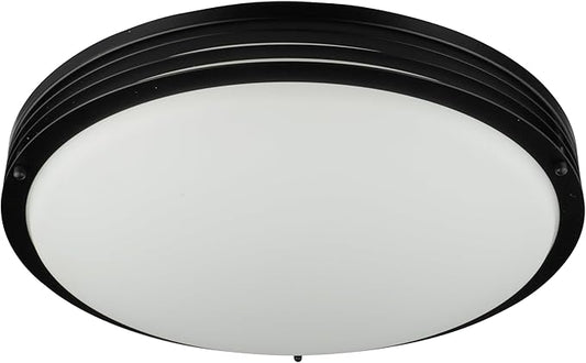 Good Earth Lighting Majestic 17-in Ceiling Fixture, 1950 Lumens, Dimmable, Matte Black