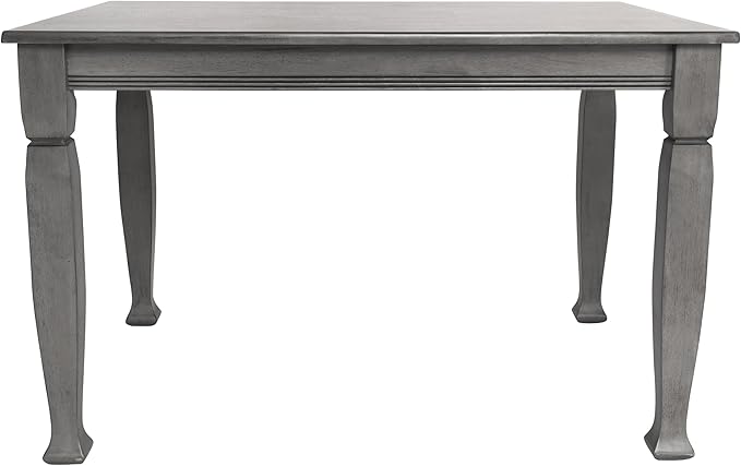 Taylor & Logan Lennox 47" Solid Wood Dining Table in an Antique Gray Finish, Seating for 4, Stylish Turned Wooden Legs, Perfect for Hosting or Everyday Meals