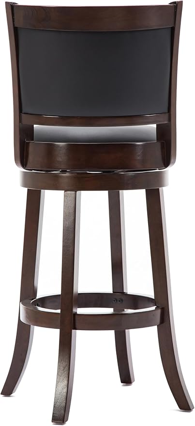 Boraam Augusta Swivel Bar Stool - Black/Cappuccino