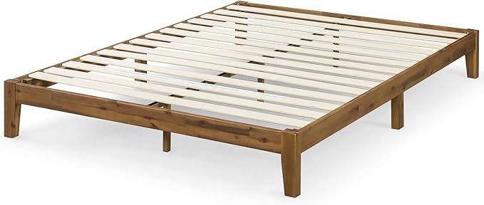 Zinus Lucinda Wood Platform Bed Frame, No Box Spring Needed, Solid Wood Foundation with Wood Slat Support, Easy Assembly, Full