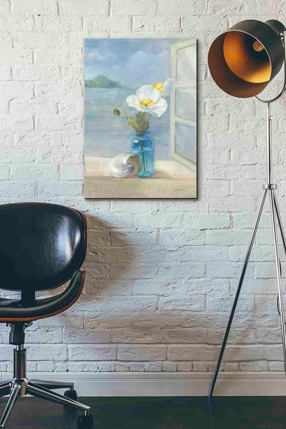 Epic Graffiti 'Coastal Florals II' by Danhui Nai, Canvas Wall Art, 18"x26"