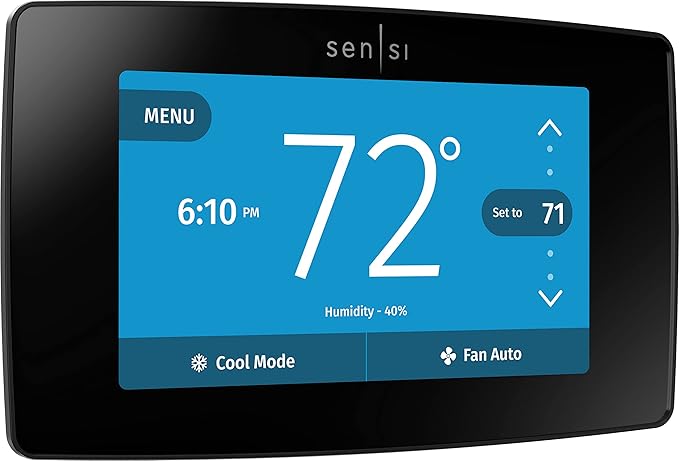 Sensi Touch Smart Thermostats Bundle with Touchscreen Color Display | Programmable | Wi-Fi | Mobile App | Easy DIY | Data Privacy | Compatible with Alexa