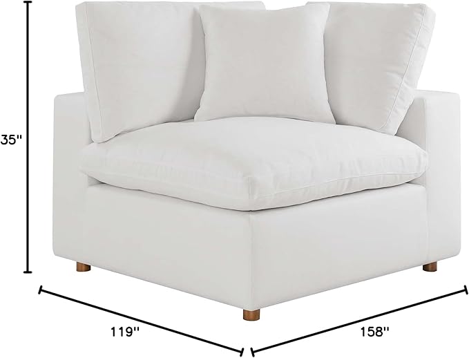 Modway Commix Down-Filled Overstuffed Upholstered 7-Piece Sectional Sofa