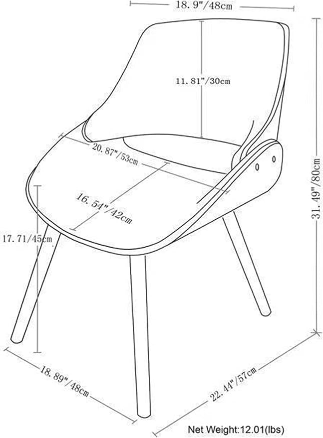 SIMPLIHOME Malden Dining Chair in Distressed Grey Vegan Faux Leather, 22.8"W x 20.9"D x 30.9"H, Mid-Century Modern Wood Back Chair for Dining Room