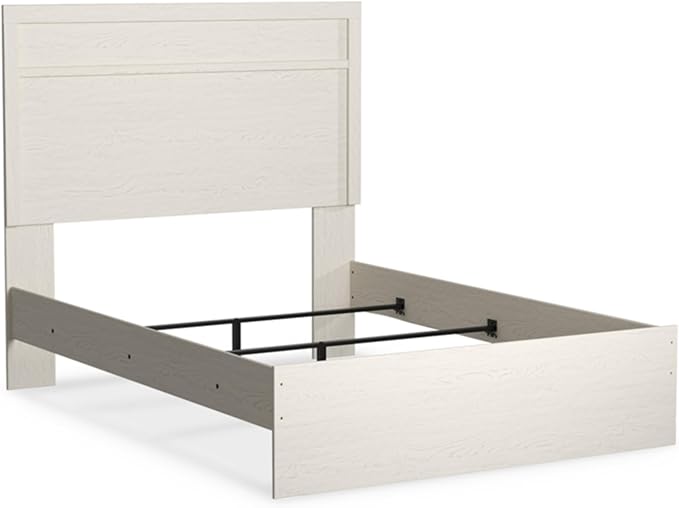 Signature Design by Ashley Stelsie Farmhouse Full Panel Bed, Foundation or Box Spring Needed, White