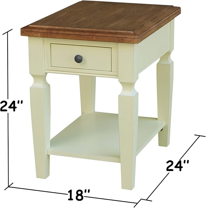 IC INTERNATIONAL CONCEPTS Vista Solid Wood End Table