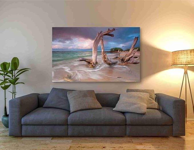 Epic Graffiti 'Driftwood Sunset' by Katherine Gendreau, Canvas Wall Art, 60"x40"