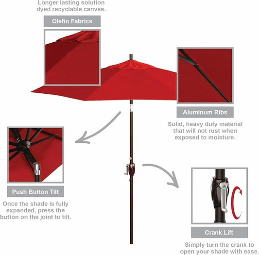 California Umbrella 7.5' Round Aluminum Market Umbrella