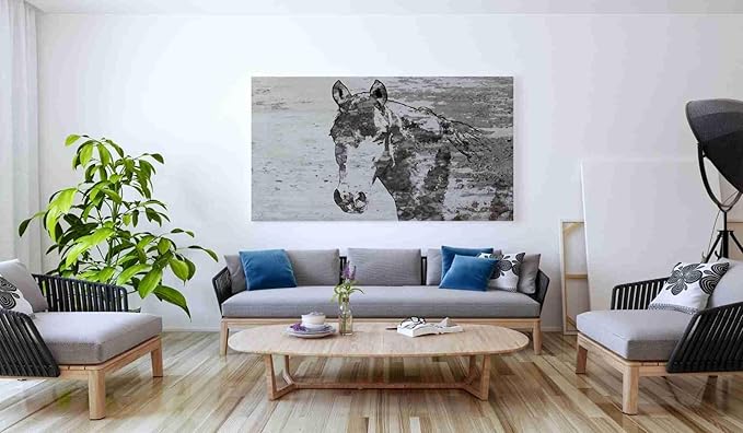 Epic Graffiti 'Portrait of a Horse' by Irena Orlov, Canvas Wall Art, 60"x40"
