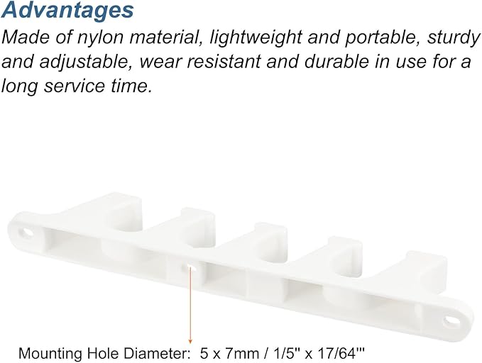 PATIKIL Chaise Adjustment Bracket, 2 Pack 5 Position Lawn Furniture Multi Position Back Support Adjuster for Outdoor Lounge Patio, White