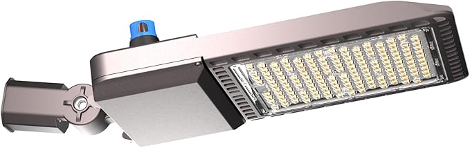 Lightdot 320W (350x1W) LED Parking Lot Lights 48000Lm 5000K Parking Lot Lights Slip Fitter Mount Outdoor 6KV SPD Smart Dusk to Dawn LED Pole Lighting for Parking Lot/Driveway-7Yrs Warranty