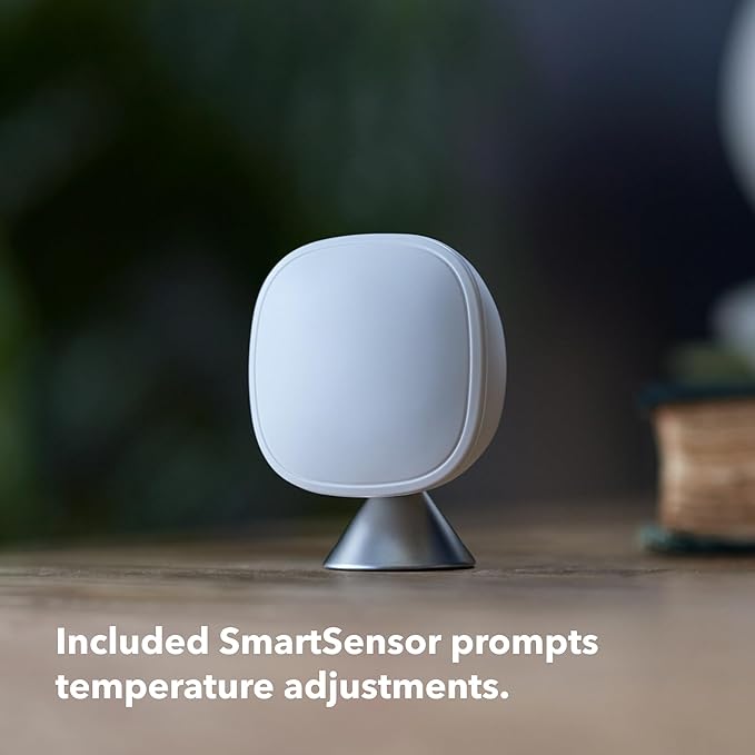 ecobee Smart Thermostat Premium with Smart Sensor and Air Quality Monitor - Programmable Wifi Thermostat - Works with Siri, Alexa, Google Assistant, Black