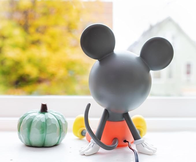 Ukonic Disney Mickey Mouse Figural Mood Light | Nightstand Table Lamp with LED Light for Bedroom, Desk, Living Room | Home Decor Room Essentials, Cute Gifts and Collectibles | 6 Inches Tall