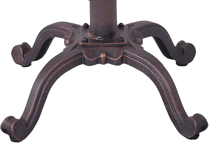 LOKKHAN Tractor Seat Bar Stool-Rustic Industrial Bar Stool-Farmhouse Cast Iron Swivel Stool-Counter Height Adjustable-Extra Tall Pub Height-24-31 inch (Coppery Brown)