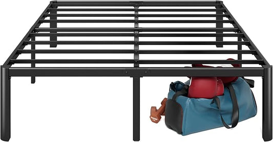 Zinus Van 16 Inch King Metal Platform Bed, Steel Slat Support, No Box Spring Needed, Eco Friendly WonderBox Packaging, Easy Assembly, Black
