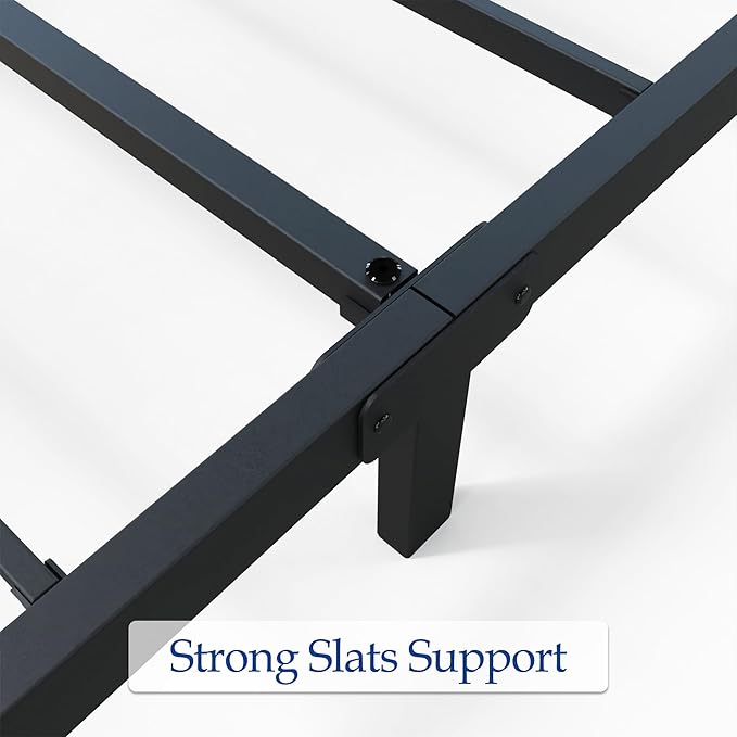8 Inch Twin Bed Frames, Heavy Duty Metal Platform Bed Frame No Box Spring Needed, Noise Free, Easy Assembly, Black