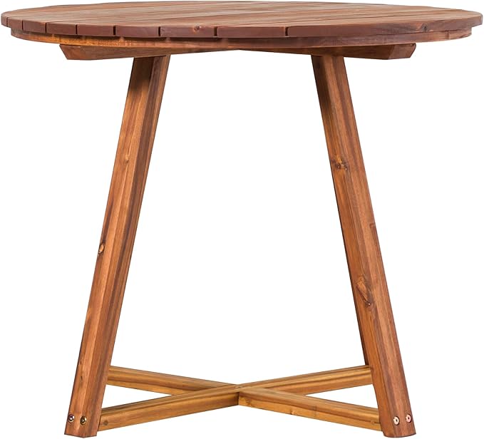 Walker Edison Vita Dining Table, Brown