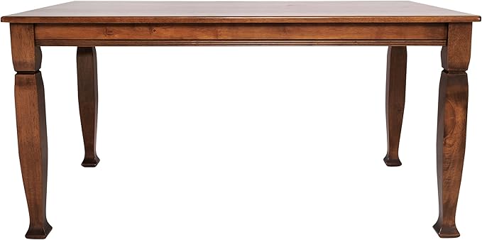 Taylor & Logan Lennox 60" Solid Wood Dining Table in an Walnut Matte Finish, Seating for 6, Stylish Turned Wooden Legs, Perfect for Hosting or Everyday Meals