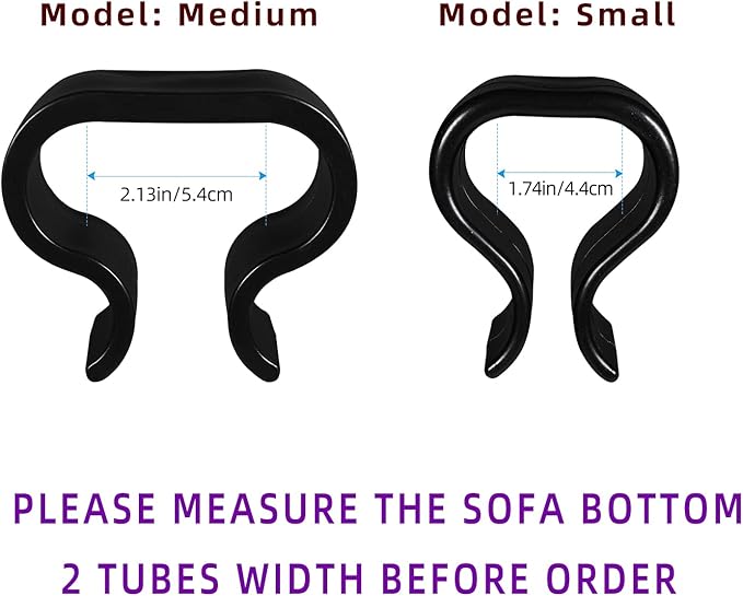SUQ I OME Pack of 10 Outdoor Patio Garden Wicker Rattan Furniture Aligment Sofa Rattan Chair Fastners Clip Sectional Connector - Non Slip (1.74 inches,Small)