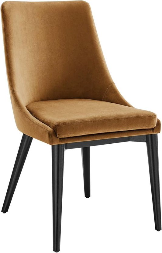 Modway EEI-5009-COG Viscount Performance Velvet Dining Chair, Cognac