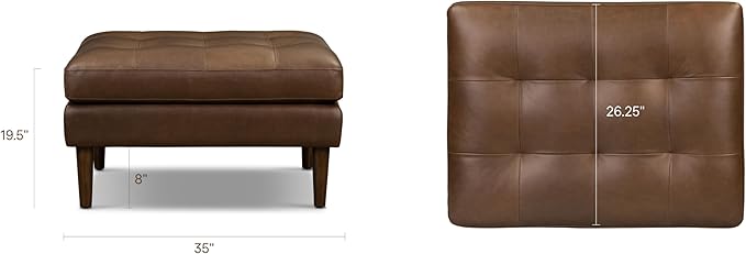 Poly & BARK Napa Ottoman in Cocoa Brown