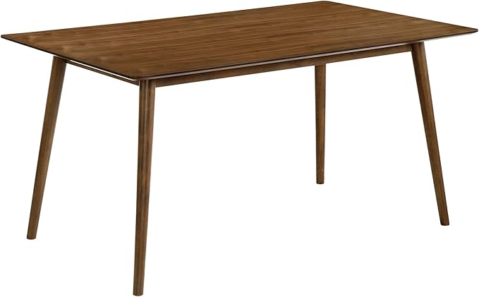 Armen Living Westmont 59" Rectangular Dining Table in Walnut Wood