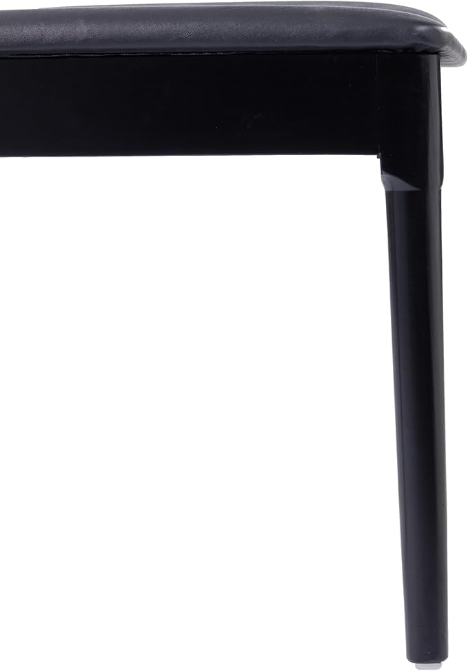 Flash Furniture Chester Solid Wood Dining Chair, Commercial Grade Restaurant Chair with Curved Spindle Backrest and Vinyl Padded Seat, Set of 2, Black/Black