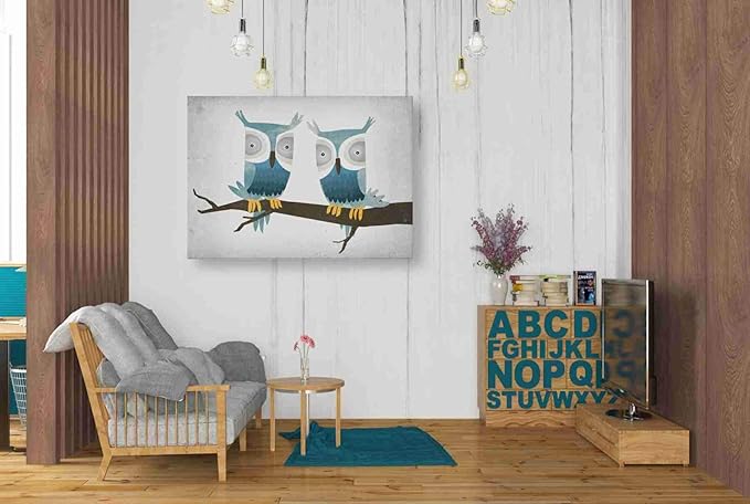 Epic Graffiti 'Tan Owls Bright' by Ryan Fowler, Canvas Wall Art, 34"x26"