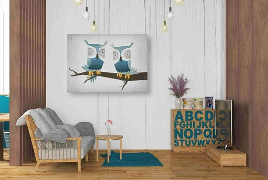 Epic Graffiti 'Tan Owls Bright' by Ryan Fowler, Canvas Wall Art, 34"x26"