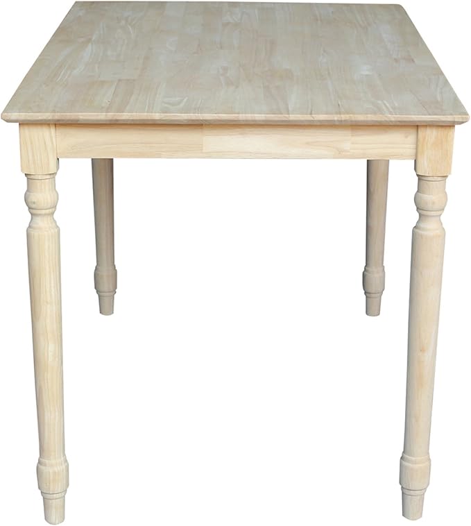 IC INTERNATIONAL CONCEPTS Solid Wood Top Table - Turned Legs