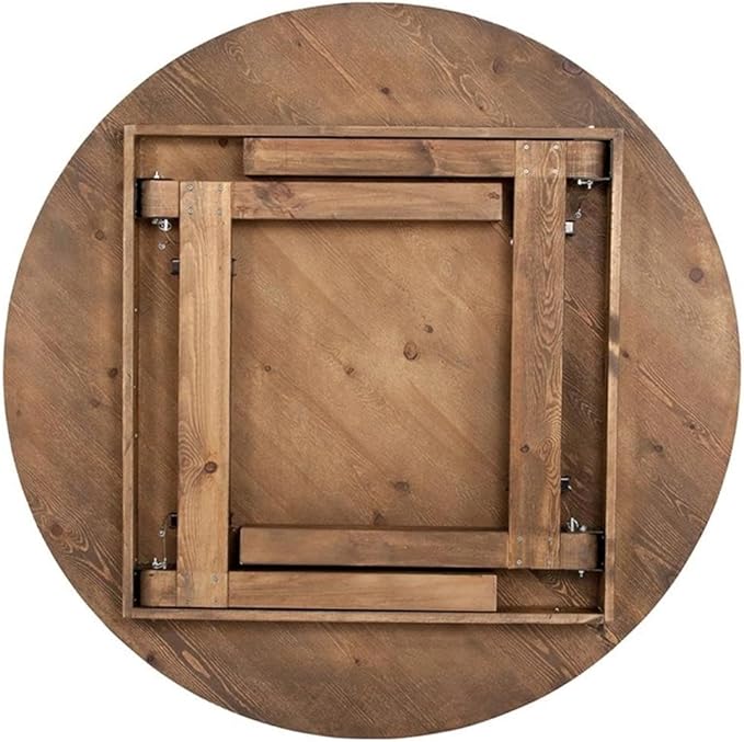 Flash Furniture HERCULES Series Round Dining Table | Farm Inspired, Rustic & Antique Pine Dining Room Table