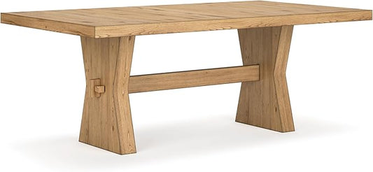 Signature Design by Ashley Galliden Farmhouse Dining Table, Light Brown