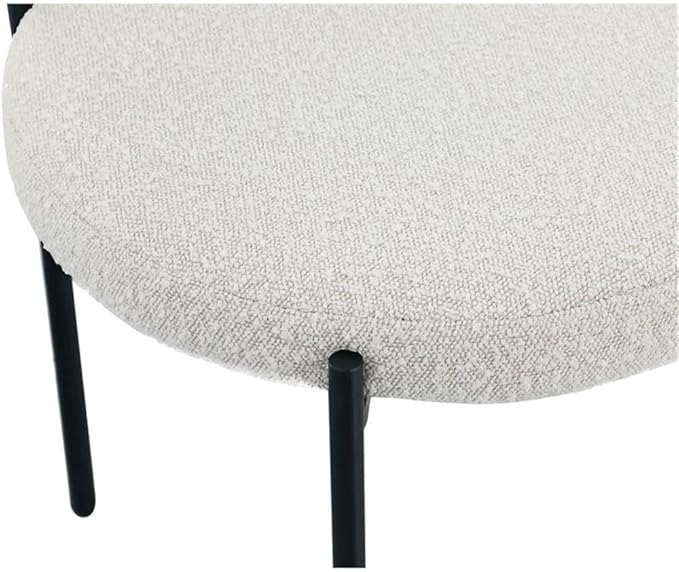Meridian Furniture Beacon Cream Boucle Fabric Dining Chair