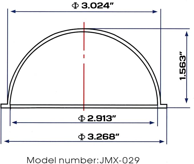 JMX Acrylic/PC CCTV Replacement Clear Camera Dome Cover Security Camera Housing Skylight Window (2.9 Inches, Transparent)