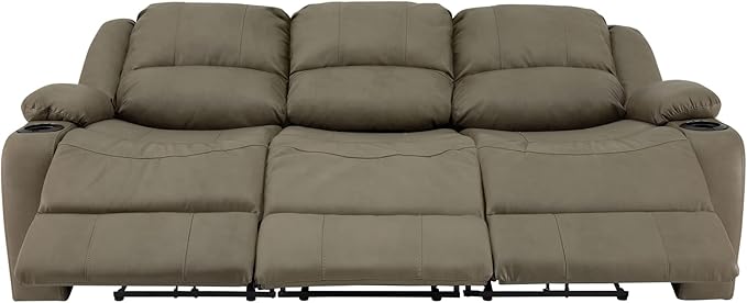 RecPro RV Recliner Charles 80" Powered Triple Wall Hugger | Drop Down Console | RV Furniture with 2023 Updated Fabric (Putty)