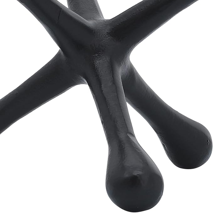 Metal Decorative Sculpture – Accessories for Room and Shelf Styling, Table, Desk, or Bookshelf Placement, Modern Sculpture Home Decor Accent for Layered Vignettes – 5", Black Matte Finish