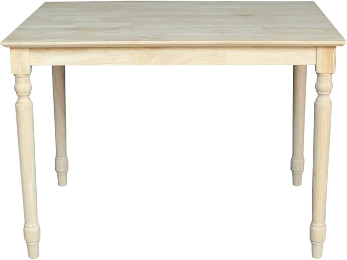 IC INTERNATIONAL CONCEPTS Solid Wood Top Table - Turned Legs
