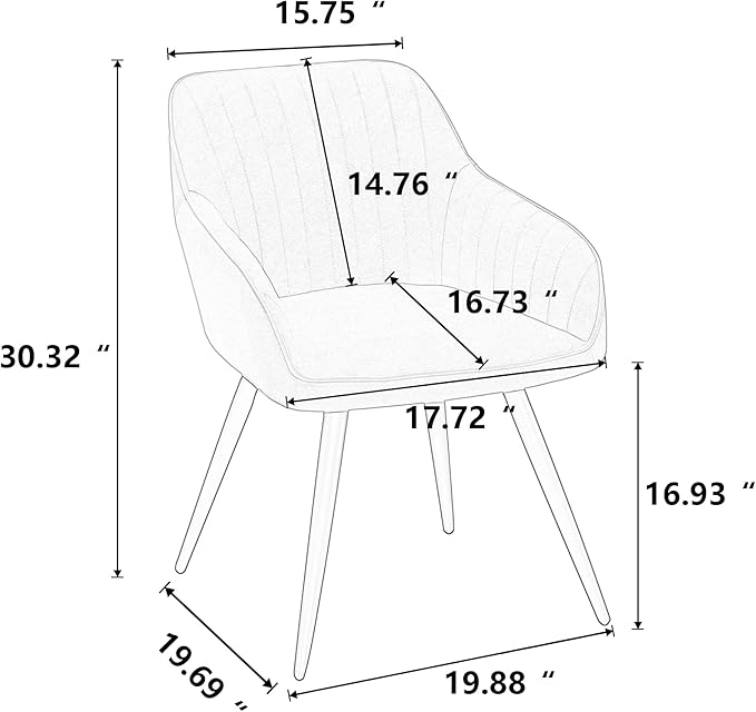 annjoe Faux Leather Accent Chair Arm Chairs Living Room Chairs Leisures Chair Upholstered Chair with Metal Legs Set of 2 for Home Kitchen Office Bistro Cafe, Gray