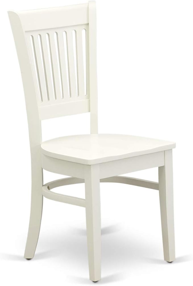 East West Furniture CAVA7-LWH-W 7 Piece Dining Table Set Consist of a Rectangle Dining Room Table and 6 Wood Seat Chairs, 36x60 Inch, Linen White