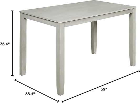 New Classic Home Furnishings Pascal Counter Dining Table, Driftwood Gray