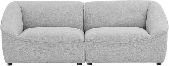 Modway Comprise Fabric Upholstered Sectional, Loveseat, Light Gray
