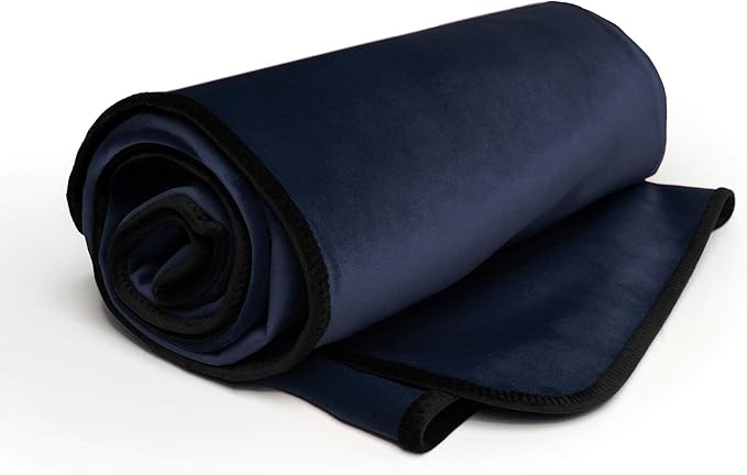 Avana Waterproof Throw - Sensual Blanket for Adults - Made in The USA - Small Size, Micro-Velvet Blue