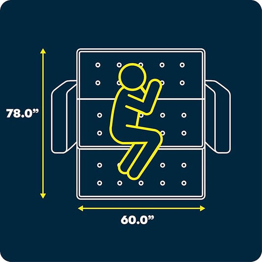 Serta Ainsley 72.6" Convertible Sleeper Sofa, Queen Size, Dreamcoil Comfort, Soft Woven Fabric, Light Grey