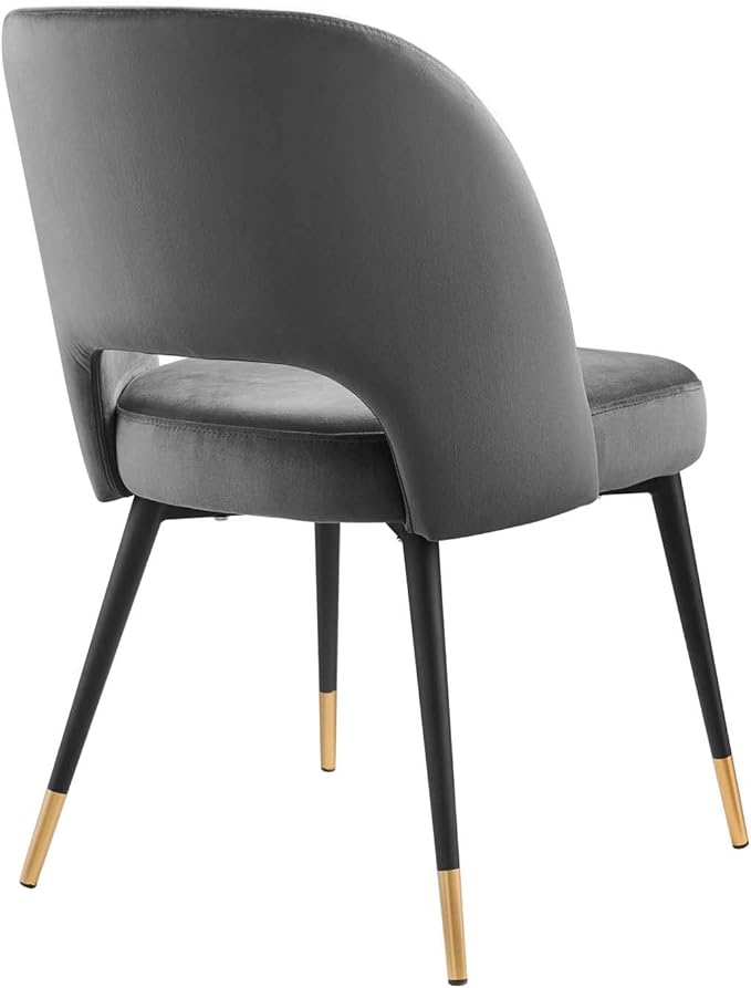 Modway Rouse Upholstered Velvet Side, 2 pcs - Dining Chairs, Charcoal