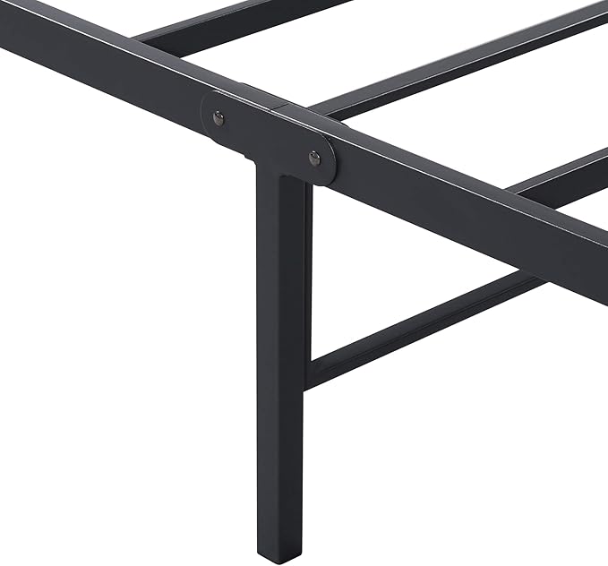 Olee Sleep 14 Inch Dura Metal Steel Slat Bed Frame, Twin XL