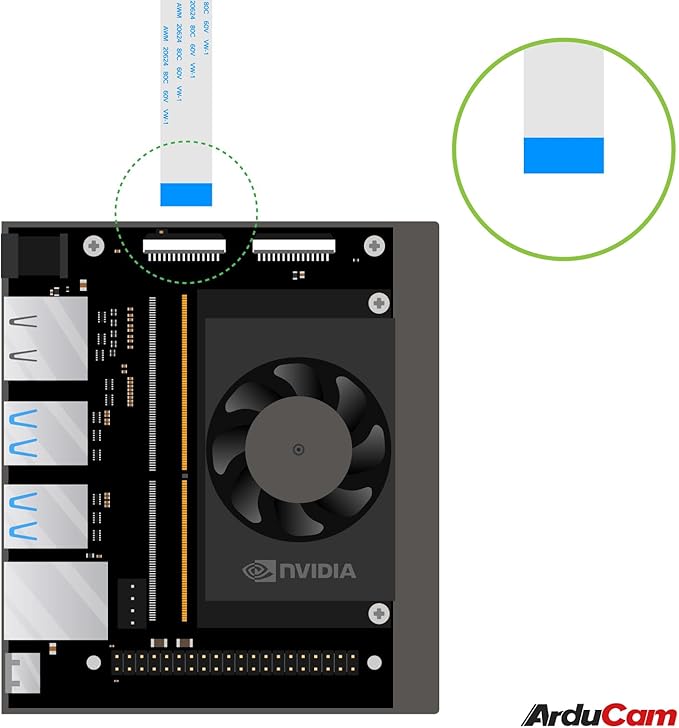 Arducam 8MP IMX219 Camera Module Compatible with NVIDIA Jetson Orin NX/AGX Orin, Fixed Focus
