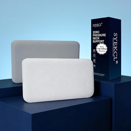 Memory Foam Pillow for Neck and Shoulder Pain Relief, Medium Firm with Reversible, Washable Cover for All Seasons Perfect for CPAP Users, Side, Back, and Stomach Sleepers(16 × 28 × 4 in)