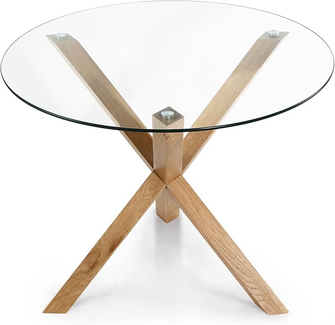 POLY & BARK Kennedy 37.4" Round Dining Table, Natural