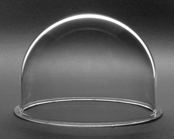 JMX Acrylic/PC CCTV Replacement Clear Camera Dome Cover Security Camera Housing Pet Dog Fence Window Skylight Window (3.5 Inches, Transparent)